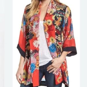 Johnny Was Mishka Rose Embroidery Kimono Size S